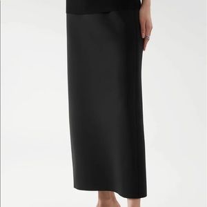 COS black midi skirt